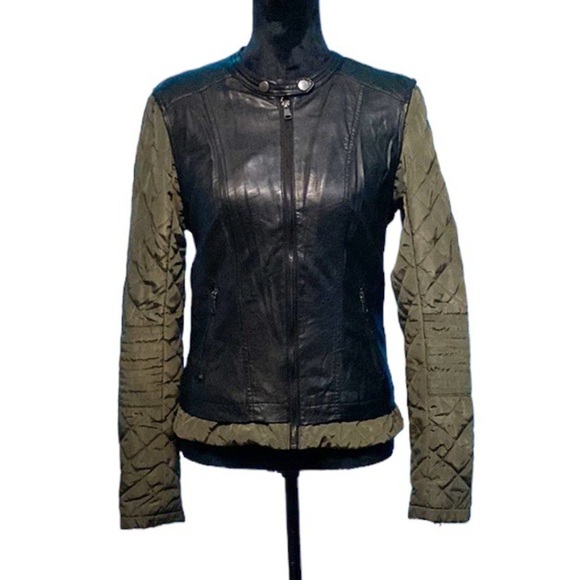 Ci Sono by Cavalini Faux Leather Zip Up Jacket - Size Medium - Picture 1 of 15